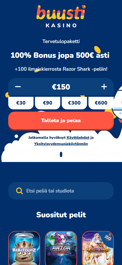 Buusti Casino Mobile screenshot